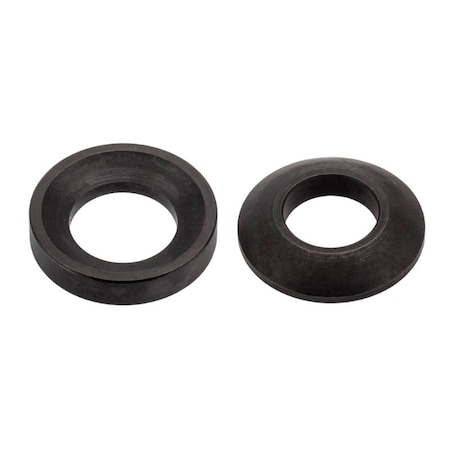 Zoro Select Spherical Washer, Fits Bolt Size M10 Steel, Black Oxide Finish, 1 PR Z9524SET