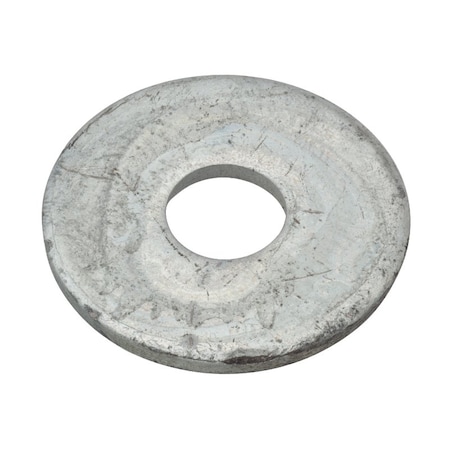 Zoro Select Flat Washer, For Screw Size 1 in , Steel Galvanized Finish Z9674G