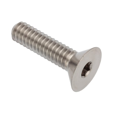 Ampg 1/4"-20 Socket Head Cap Screw, Flat, Plain Stainless Steel, 1 in Length ZF74414C16