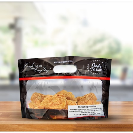 Fantapak Laminated Hot Food Pouch, 2.75 mi, PK500 ZIPHOTFOODSM