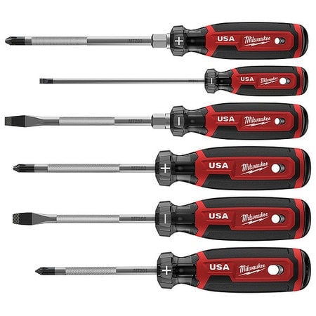Milwaukee Tool 6PC Cushion Grip Screwdriver Set (USA) MT200-6