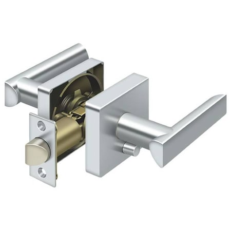 Deltana Left Hand Livingston Lever Privacy Bright Chrome ZLLS2U26LH