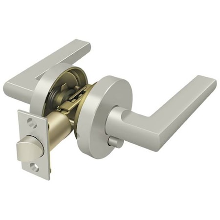 Deltana Left Hand Portmore Lever Privacy Satin Nickel ZPLR2U15LH