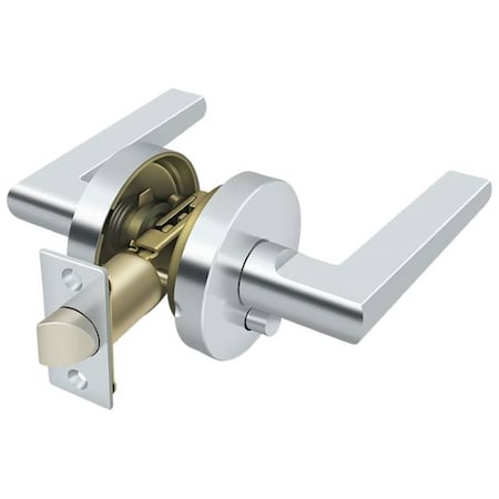Deltana Left Hand Portmore Lever Privacy Bright Chrome ZPLR2U26LH