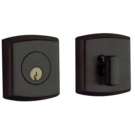 Baldwin Estate Distressed Oil Rubbed Bronze Deadbolts 8285.402