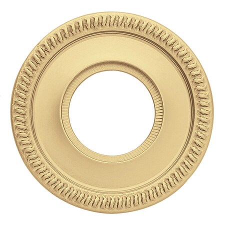Baldwin Passage Pair Rosettes Satin Brass with Brown 5035.060