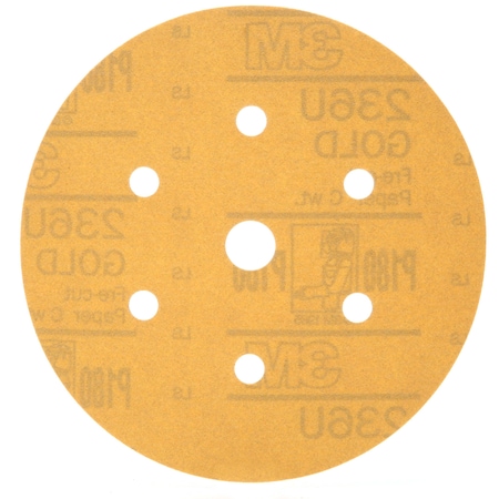 3M Hookit Gold Disc DF236U, 01079, 6", P, PK400 01079
