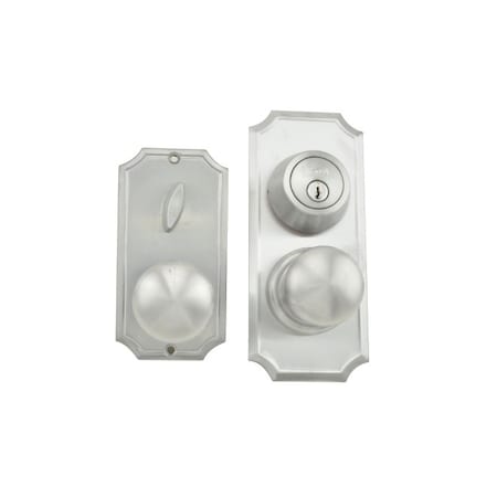 Weslock Unigard Premiere INT Entry Impresa Knob 2-3/8" Satin Chrome 01501IDIDSL2D