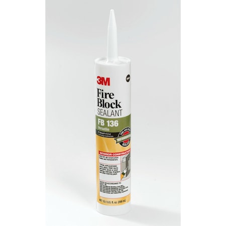 3M Fire Barrier Sealant, 10.1 oz., Gray FB136