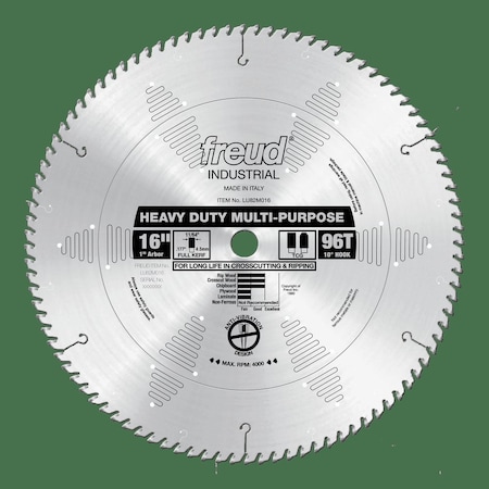 Freud Heavy Duty Multi-Purpose Blade, 16" x 96T LU82M016