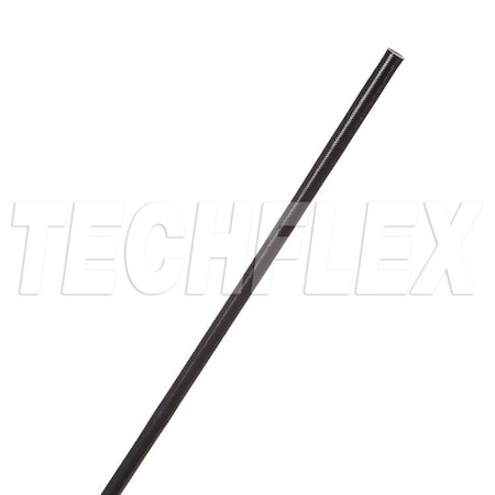 Techflex Braided Cable Sleeve, 250 ft, Acrylic Fiberglass, Black AGAG.24BK