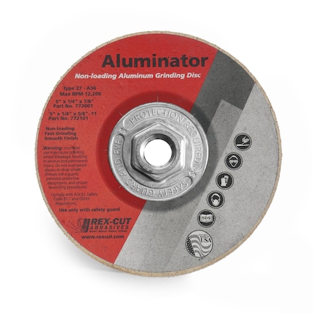 Rex Cut Depressed Center Grinding Wheel, Type 27 772101