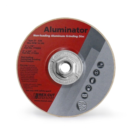 Rex Cut Depressed Center Grinding Wheel, Type 27 771003