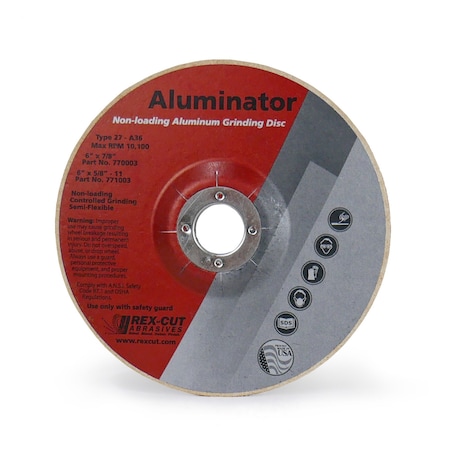 Rex Cut Depressed Center Grinding Wheel, Type 27 770003