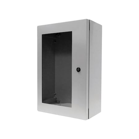 Vynckier 1/4 Turn Latch Electrical Enclosures, 16.34 in H, 6.69 in D, 12.4 in W, NEMA 4X, Fiberglass ANB1612