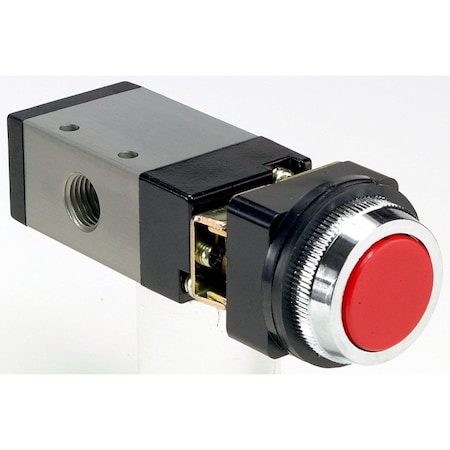Aro Manual Air Control Valve, Button, Red M252HS-13