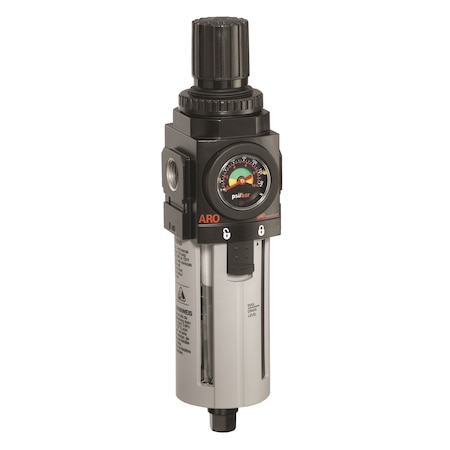 Aro Filter-Regulator, 3/8", NPT, 132 scfm P39334-604