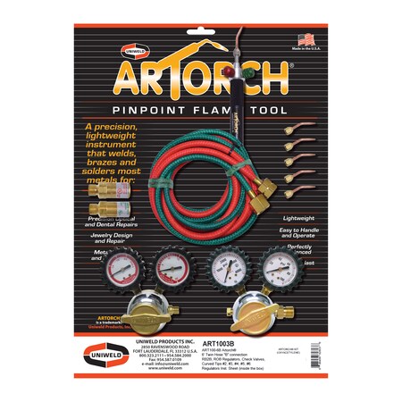 Ameriflame ArTorch w/6Ft B-Hose, Regs, Sz.2-6 Tips ART1003B