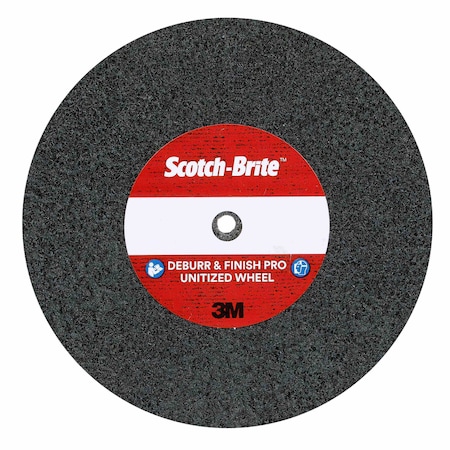 Scotch-Brite Deburr&Finish PRO Unitized Whl, 3inx1/4inx1/4in, 2S FIN, 40/pk 7100143465