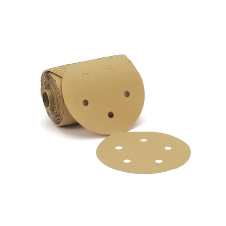 3M PSA Sanding Disc Roll, Coated, Aluminum Oxide, 80 Grit, Medium, 216U, Gold 7000118108