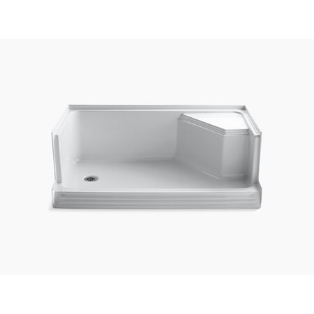 Kohler Memoirs(R) 60" Shower Receptor With Integral Seat At Right And Left-Hand Drain 9489-0