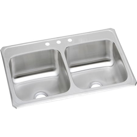 Elkay Bathroom Sink 14 in x 15-3/4 in, 3, Top Mount CR33213