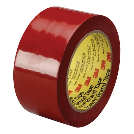3M Sealing Tape, Red, 36 yd L, 2 in W 483