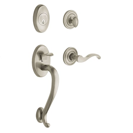 Baldwin Entry Handlesets Lifetime Satin Nickel 85315.056.LENT