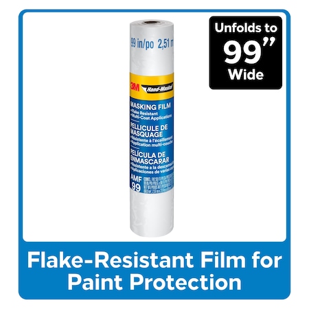 3M Tapes Iatd Masking Film, AMF99, 99 In x 90 Ft AMF99