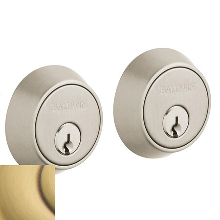 Baldwin Estate Satin Brass with Brown Deadbolts 8011.060