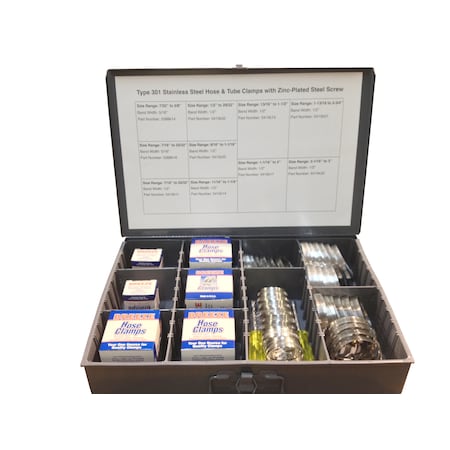 Breeze Hose Clamp Assortment, SAE 04-40, Znc Scrw BKK