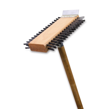 Malish Broiler Brush, 2 Rows, 16 Columns, 40" Handle, PK 12 BP-SS-40