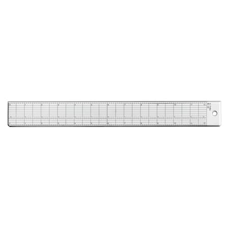 Westcott Rulers, 1.5 x 12.5 Grid Ruler with Metal Cutting Edge B-1M