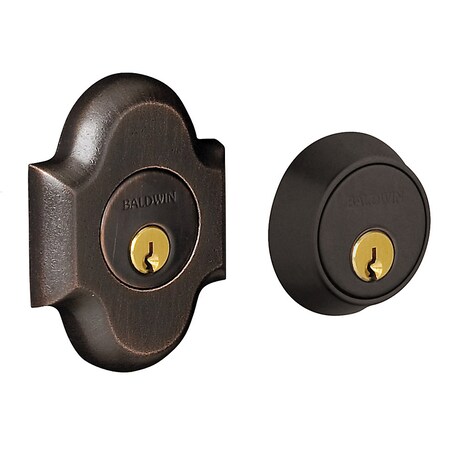 Baldwin Estate Distressed Oil Rubbed Bronze Deadbolts 8253.402