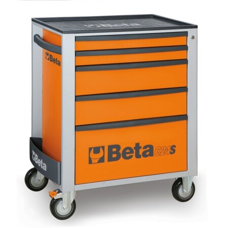 Beta Mobile Roller Cabinet, 5 Drawer, Red 024002053