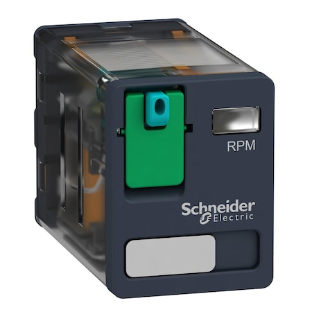Schneider Electric Power plug-in relay, 15 A, 2 CO, 12 V DC, 12V DC Coil Volts, 2 C/O RPM21JD