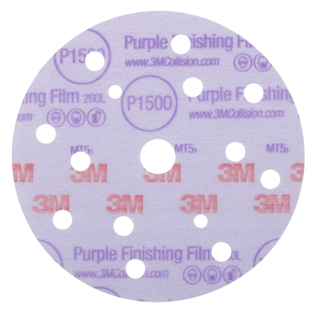3M Finishing Film Abrasive Disc, 6", Purple 51154