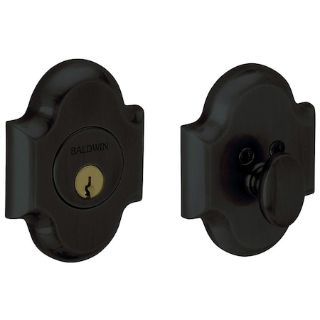 Baldwin Estate Satin Black Deadbolts 8252.190