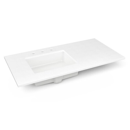 Robern Vf Top W/O.F., 3 Hole Quartz White, 43"x22 TF43ULO92-8