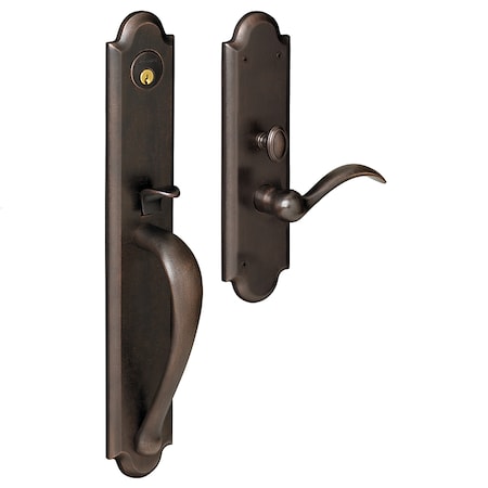 Baldwin Entry Handlesets Distressed Oil Rubbed Bronze M514.402.LENT