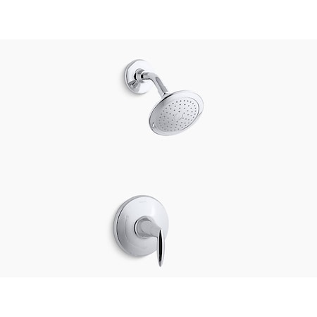 Kohler Alteo(R) Rite-Temp(R) Shower Valve Trim With Lever Handle And 2.5 Gpm Showerhead TS45106-4-CP
