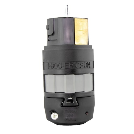Ericson Straight Blade Connector, Non-NEMA, 50 A, 250V AC, 2 Pole, 3 Wire, Black CS8264-C