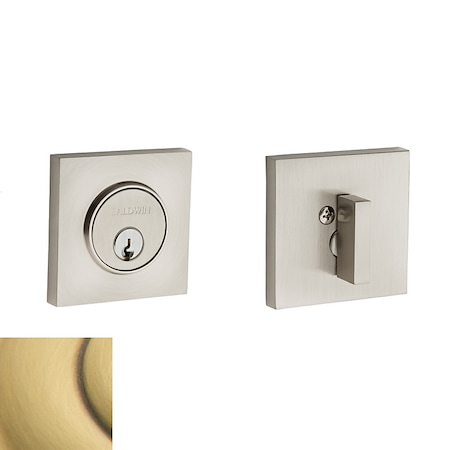 Baldwin Estate Satin Brass with Brown Deadbolts 8220.060
