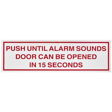 Von Duprin Sign 113781 113781