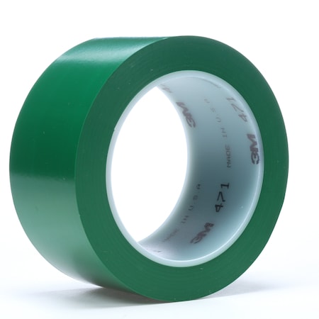3M VinylTape, 3" x 36 yd, 5.2 mil, Green, PK12 471 345