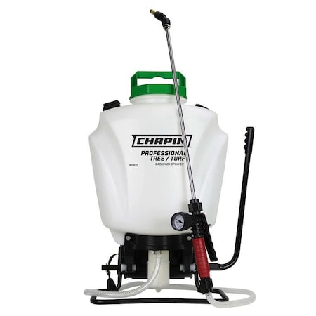Chapin 4 gal Backpack Commercial Sprayer, Polyethylene, 48 in L Hose, 18 in L Wand, 90 psi Max 61900