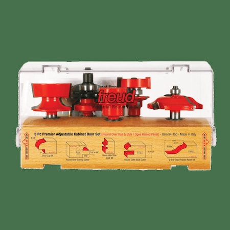 Freud Piece Premier Adjustable Cabinet Bit Set 94-150