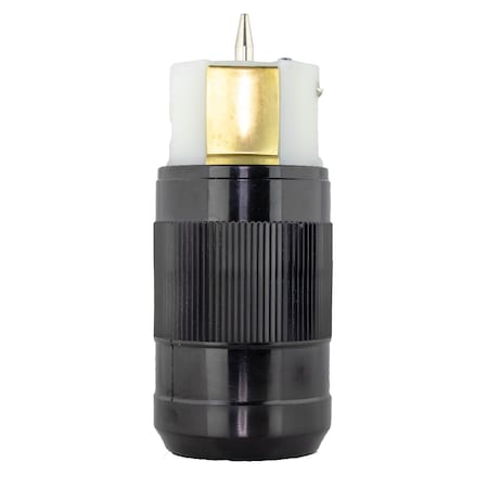 Ericson Locking Inlet, Non-NEMA, 50 A, 250V AC, Single Phase, 2 Pole, Flush Mount, Screw Terminals, Black CS8275