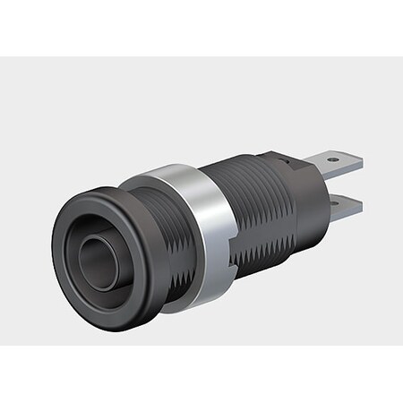 Staubli Panel-Mount Socket, Insulated, 4mm, Flat XEB-1RR