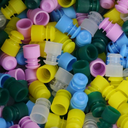 Globe Scientific CapTrack plug cap, 13mm, Black, PK1000 CT-CAP-K